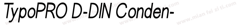 TypoPRO D-DIN Conden字体转换